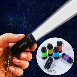 Mini Super Bright USB Rechargeable Portable Flashlight Keychain Camping Outdoor Products
