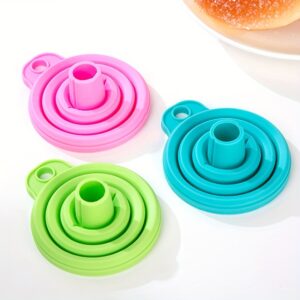 1pc Collapsible Funnel, Mini Household Collapsible Funnel For Kitchen, Household & Automotive Multi-Tasks Purposes, Mini Foldable Flexible Funnel, For Filling Bottles, Kitchen Supplies