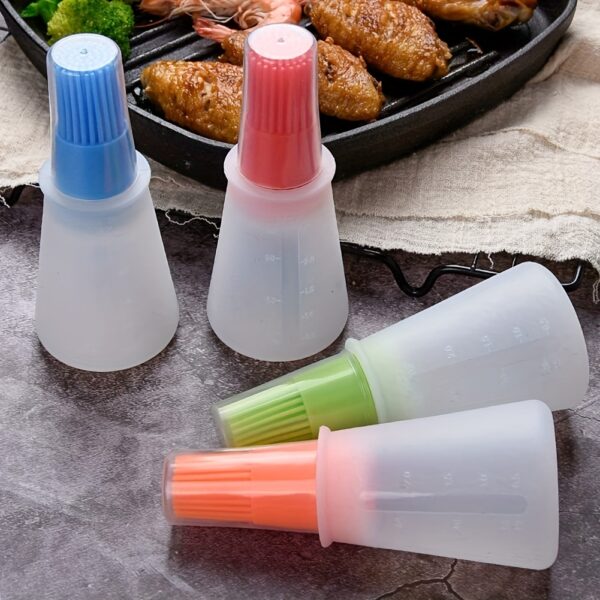 1pc Multi-Use Silicone Oil Brush and Dispenser - Easy-to-Clean, Leakproof, for Grilling, Baking & BBQ - Image 2