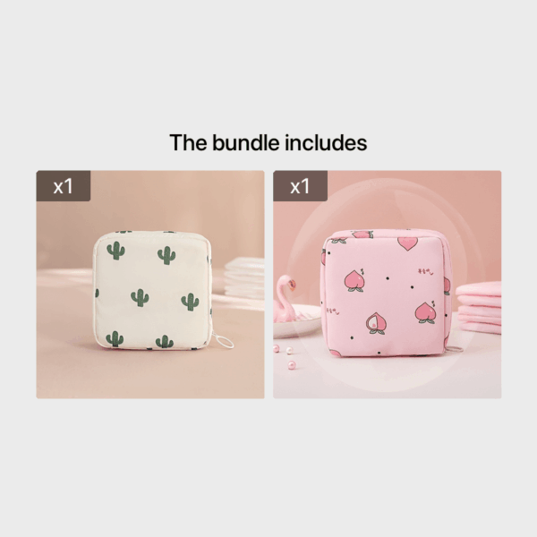 Cute Bear Portable Sanitary Napkin Storage Bag - Large Capacity, Waterproof, and Organizer for Women  - Cartoon Physiological Period Tampon Bag - Image 25