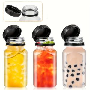 Transparent Plastic Bottles That Prevent Leaks - Ideal for Juices, Smoothies, Milk, And Homemade Drinks - Available in Bulk.