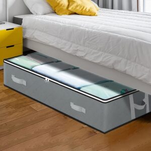 1pc Reinforced Dustproof Under Bed Storage Box with Handles for Comforter, Blanket, Bedding, Pillow, and Toys Bedroom Accessories