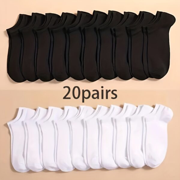 5/10/20 Pairs of Unisex Simple Solid Color Breathable And Comfortable Short Socks, Suitable for All Seasons. - Image 14