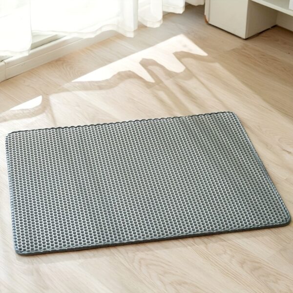 Honeycomb Double Layer Cat Litter Trapping Mat, Non-slip Washable Cat Cleaning Mat For Pet Toilet Kennel Litter Box - Image 5