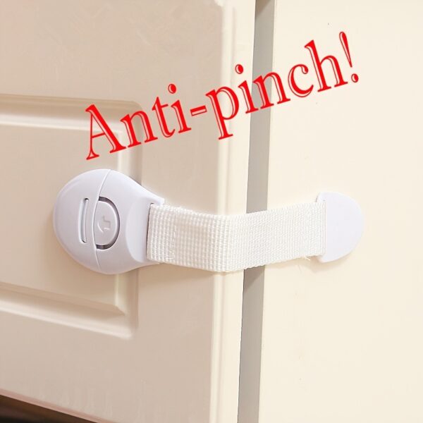 [Youngsters Safety | Secure] 10pcs Easy Install Youngsters Safety Cabinet Locks | Durable ABS Plastic with Adhesive Strips, Multi-Functional Security Protectors | Minimalist Design, Secure Adhesive Lock, Cabinet Security - Image 7