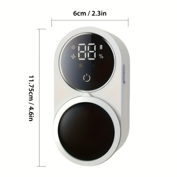 1pc Smart Dual Toothbrush Sterilizer, Automatic Cycle, Power Display, Wall-Mounted, USB Charging, ≤36V, 1800mAh Lithium Polymer Battery, Rechargeable - Ideal Bathroom Accessory, Perfect Gift for Family & Friends - Image 3