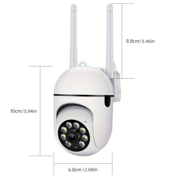 1pc JOOAN Wireless Security Camera, 1080P HD Indoor/Outdoor Cam with Color Night Vision, 2-Way Audio, PTZ Technology, Wall Hanging, App Control, Audio & Motion Alerts, USB Powered, 1920x1080 Resolution, Wi-Fi Smart Home Security Camera with Motion Trackin - Image 2