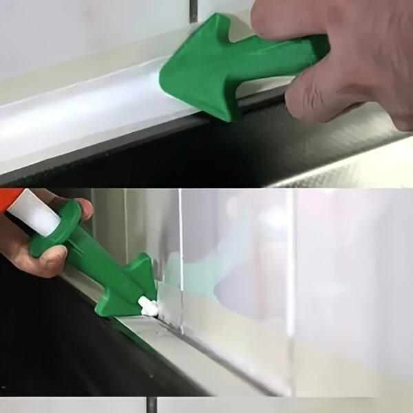 3pcs Silicone Sealant Filler Nozzle Applicator and Scraper Set - for Bathroom and Tile Joint Cleaning, Grouting Sealing, Smooth Multi-functional Scraper Tool - Image 10