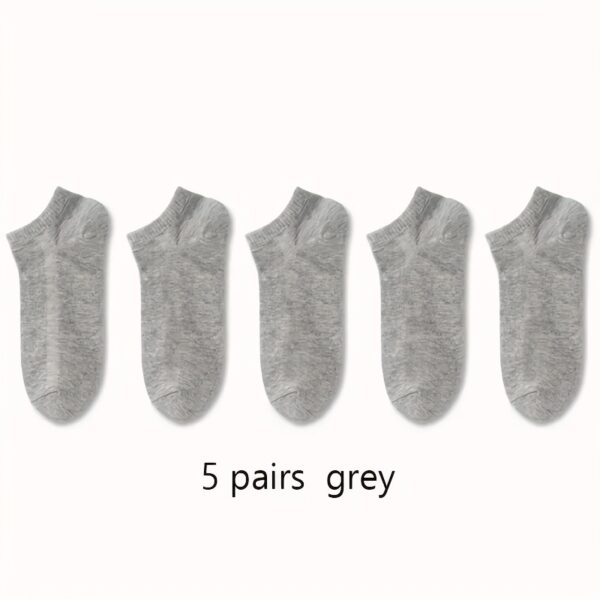 1/5/10 Pairs of Comfortable Breathable Ankle Socks for Men and Women - Perfect for Spring and Summer - Image 4