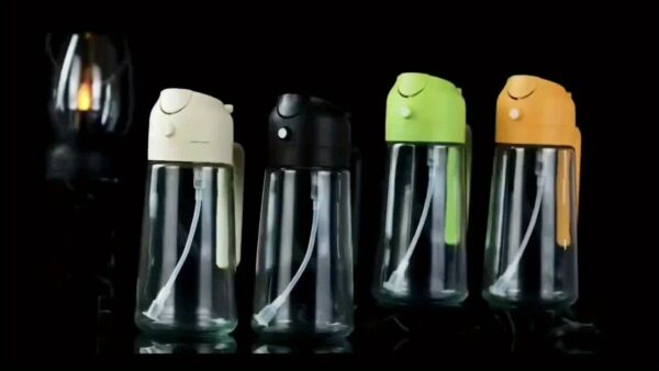1pc Portable Oil Sprayer And Dispenser 2-In-1, Olive Oil Mister And Pourer, 470ML Plastic Kitchen Oil Spray Bottle for Cooking, BBQ, Air Fryer, Baking, Salad - Image 11
