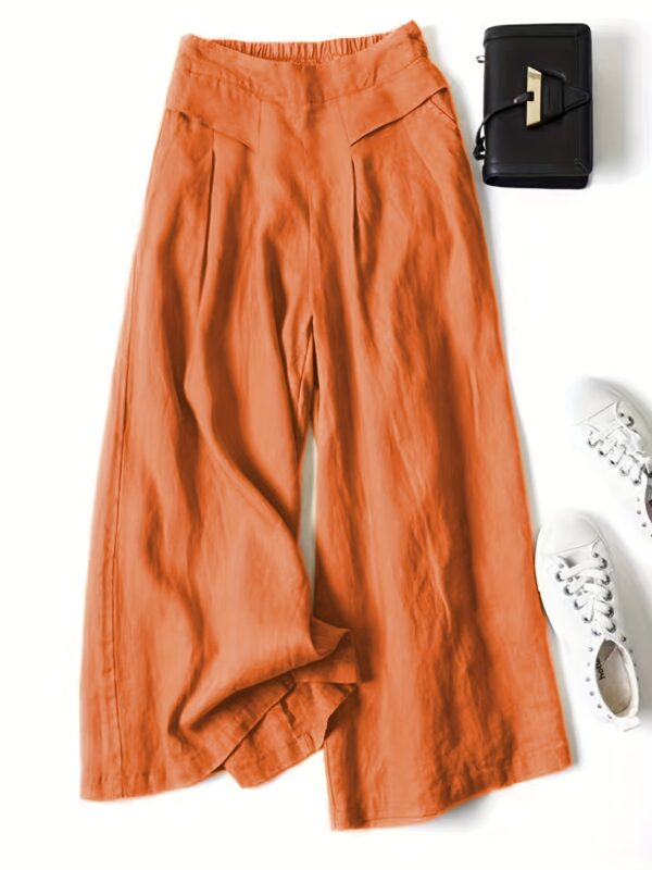 Chic Wide Leg Palazzo Pants - Versatile & Breathable - Perfect for Spring & Summer, Stylish Comfort for Women’s Casual and Work Wardrobe - Image 2