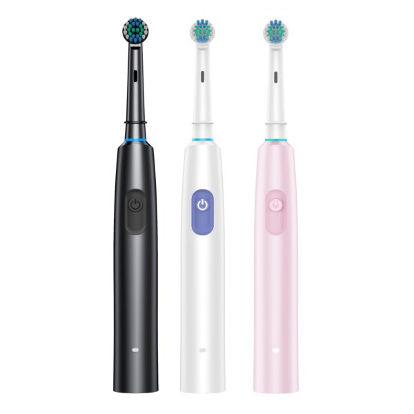 Rechargeable Automatic Smart Toothbrush for Adults - 5 Cleaning Modes, 8 Replacement Heads, USB Charging, 600mAh Lithium Battery, Ideal for Home & Travel, Perfect Gift for Students, Men, Women, Couples - Black - Image 8