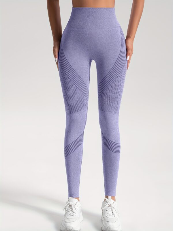2pcs Solid Color High-Stretch Fitness Yoga Sports Leggings, Soft Breathable Yoga Tight Pants, Women's Activewear - Image 66