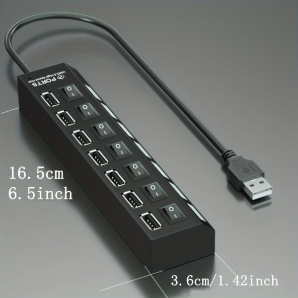 1 Pc 4-port/7-port USB Connector Computer Mouse Keyboard Memory Card Independent Switch Universal Hub - Image 15