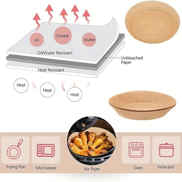 10/50/100pcs Disposable Square Paper Air Fryer Liners, 6.3'' Large Size Paper Basket Bowls, Non-Stick Baking Trays, Oven Accessories, Multi-Functional Kitchen Gadgets & Accessories - Image 11