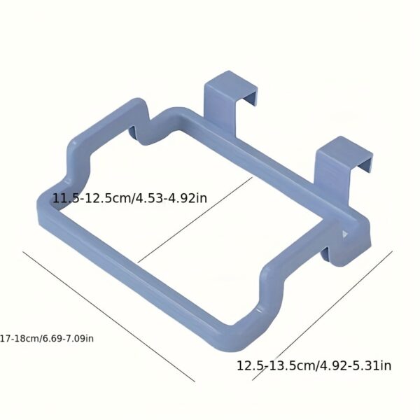 Reusable Plastic 1pc Over-the-Cabinet Garbage Container - Bag Holder Rack For Kitchen, Pantry, Garage & Bathroom - Image 10