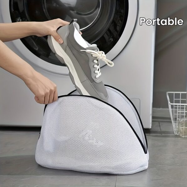 1pc Christmas Laundry Bag, Fabric Shoe Protector, Curved Shape, Multipurpose Use, Woven with Zipper Closure, for Laundry Room and Washing Machine, Laundry Bags - Image 11