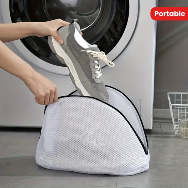 1pc Christmas Laundry Bag, Fabric Shoe Protector, Curved Shape, Multipurpose Use, Woven with Zipper Closure, for Laundry Room and Washing Machine, Laundry Bags - Image 14