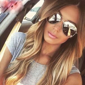 [Glasses]Trendy Retro Colorful Film Frog Mirror Unisex Golden Ink Glasses Colorful Coated Glasses