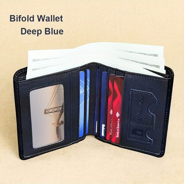 1pc CIEPHIA Vintage Genuine Leather RFID Blocking Wallet for Men - Slim, Multi-Functional ID & Credit Card Holder, Deep Brown with Embossed Logo, Ideal Gift for Valentine's Day - Image 17