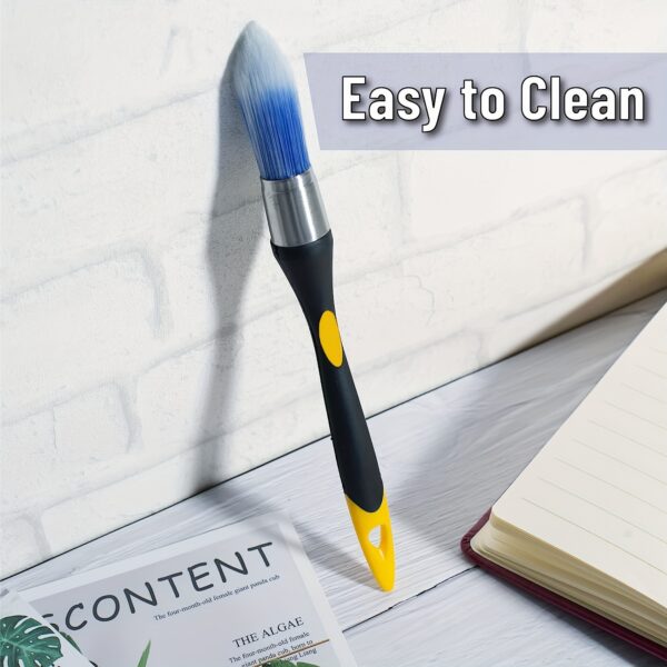 Easy-to-Clean Paint Edge Brush, 1.91 cm Precision Trimming Tool with Durable Plastic Handle and Synthetic Bristles for Smooth Edges and Cleaning - Image 4