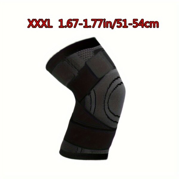 1pc protective sports knee pads, double strap large size design, Light Beige friendly quick drying elastic knitted fabric, running, mountaineering, basketball protection, sports protection preferred, necessary for sports fitness, daily use - Image 24