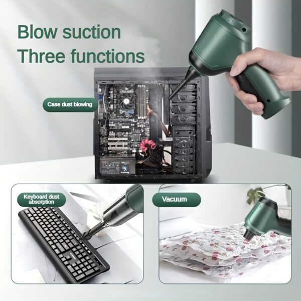 High Power Three In One Wireless Vacuum Cleaner With Extended Battery Life For Suction, Air Extraction, And Blowing At Home And In Car - Image 8