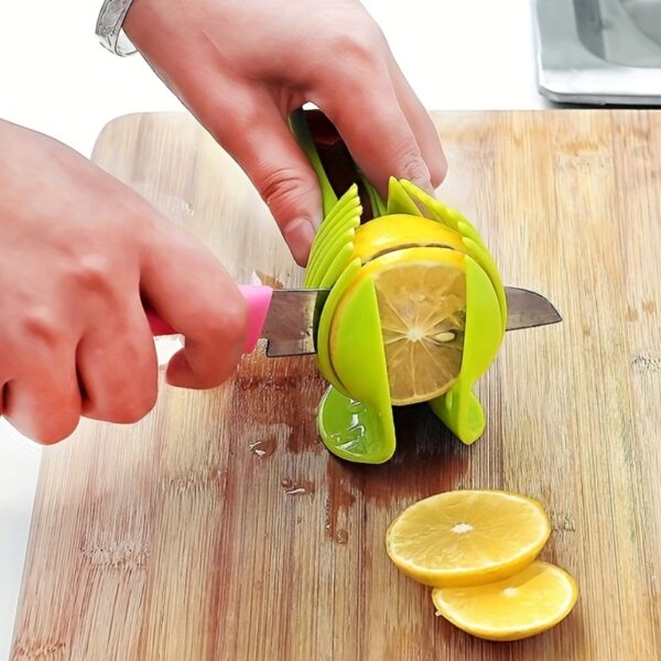 1pc, Tomato Slicer Tool, Lemon Cutter Tool, Lemon Slicer Holder, Tomato Slicer Holder, Lemon Cutter Holder, Round Fruit Tongs, Egg Slicer Cutting Holder, Kitchen Tools Kitchen Accessories - Image 4