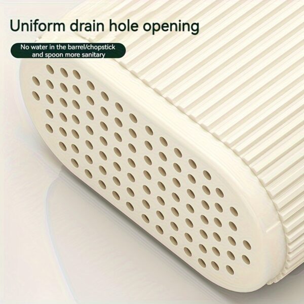 1pc Utensil Holder, Countertop Knife & Fork Storage Drain Box, Multifunctional Plastic Rectangular Drainage Fridge Box, For Spatula, Spoon, Knife, Chopsticks And Fork, Household Storage Supplies - Image 11