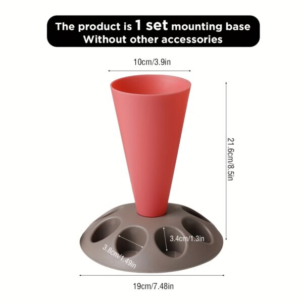1pc Food-Safe Polypropylene Piping Bag Stand with Multiple Cupcake Decorating Nozzles - Ergonomic Design for Easy Filling, Durable Baking Tool for Holidays, Birthdays, Weddings & Special Occasions, Festive Pastry Accessory | Functional Kitchenware | Easyc - Image 7