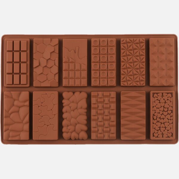 1pc, Non Stick 3D Silicone Chocolate Bar Mold, Break Apart, Large, For Wax Melts, Candy, Mousse Cake Mold - Image 12