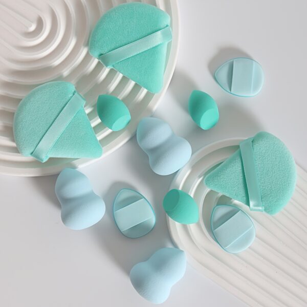 12pcs All-Purpose Makeup Sponge Set, Consisting of 3 Loose Powder Puffs, 3 Mini Air Cushion Puffs, 3 Beauty Eggs And 3 Mini Beauty Eggs. Foundation Blending Beauty Sponges, Liquid, Cream And Powder Flawless, Latex-Free Wet And Dry Foundation Makeup Cream, - Image 4
