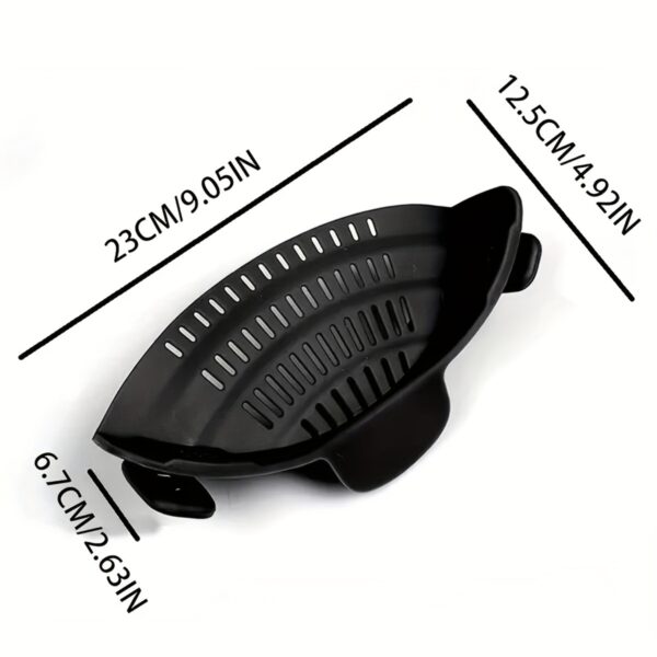 1pc Adjustable Clip-On Strainer for Pots and Pans, Plastic Pasta Strainer, Food Strainer for Meat Vegetables Fruit, Kitchen Colander Accessory - Image 8