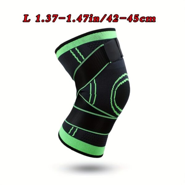 1pc protective sports knee pads, double strap large size design, Light Beige friendly quick drying elastic knitted fabric, running, mountaineering, basketball protection, sports protection preferred, necessary for sports fitness, daily use - Image 11