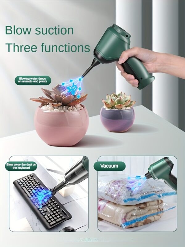 High Power Three In One Wireless Vacuum Cleaner With Extended Battery Life For Suction, Air Extraction, And Blowing At Home And In Car - Image 14