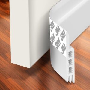 1pc Premium Silicone Under Door Draft Stopper - Effective Noise Blocker, Insulator, and Weather Stripping with Strong Adhesive - 39" Length for Energy Efficiency and Comfort