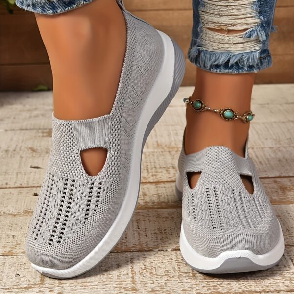 Women's Casual Slip-On Sneakers - Breathable Fabric, EVA Sole, Low-Top Design in Red, Blue, Purple, Gray, Black, Brown - Comfortable All-Season Footwear, Ladies Sneakers - Image 18