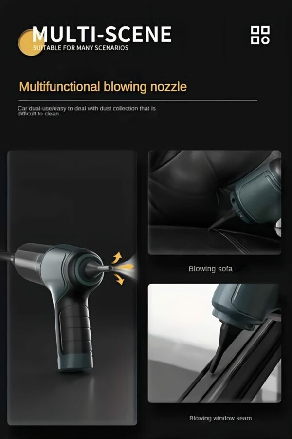 High Power Three In One Wireless Vacuum Cleaner With Extended Battery Life For Suction, Air Extraction, And Blowing At Home And In Car - Image 17