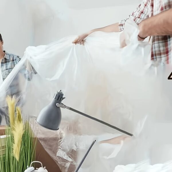 Large Durable Transparent Plastic Drop Cloth - Sofa, Storage, Outdoor Furniture, Garden, Home Renovation Dust Cover - Image 12