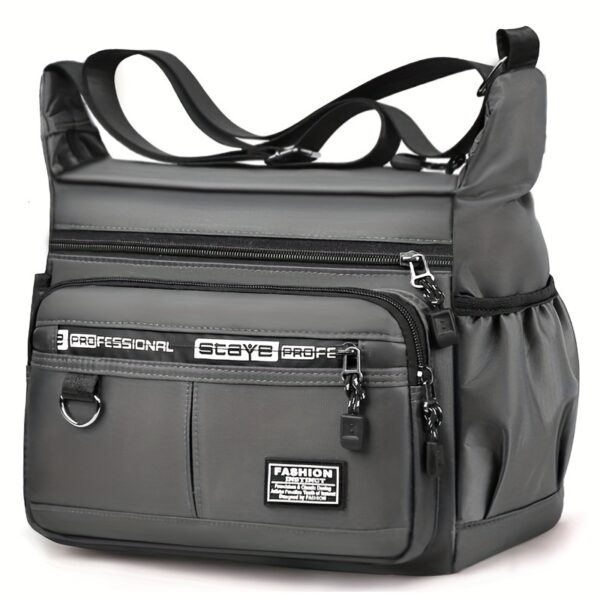 [Large Capacity Waterproof Crossbody Bag] Oxford Cloth Waterproof Large Capacity Crossbody Bag For Men, Leisure Travel Bag, Student's Junket Storage Sling Shoulder Bag - Image 5