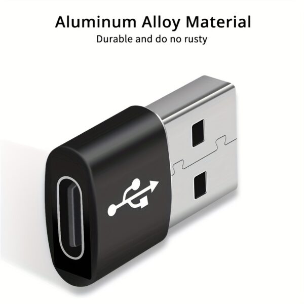 USB C Female To USB A Male Adapter, Type C To USB A Charger Cable Converter For IWatch 7 AirPods, MacBook, iPhone 11 12 13 14 Pro Max, iPad Mini 6, Galaxy S20 S21 S22. - Image 4