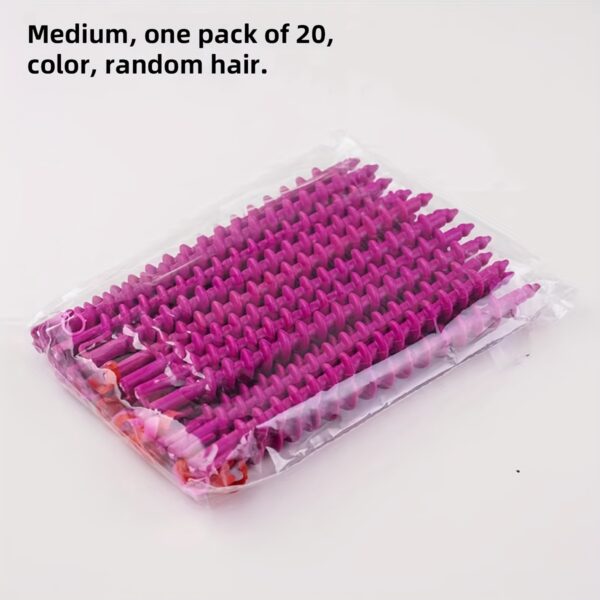 20pcs Hair Curler Set Spiral Hair Perm Rods DIY Plastic Barber Hairdressing Styling Curling Perm Rods - Image 7