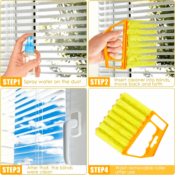 1pc, Washable Window Cleaning Brushes With Microfibers For Effortless Dust Collection And Blinds Cleaning - Image 11
