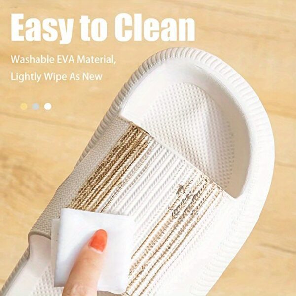 Women'S Solid Color EVA Slippers, Open Toe Slip-On Sandals with Strappy Back, Flat Heel Indoor Home Slippers, Ultra-Soft Comfort Footwear - Image 38