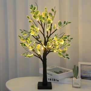 art   birch tree string lights, usb powered plastic indoor fairy lights with switch control for christmas, wedding, valentine's day, mardi gras, new year - angel theme holiday decorations without battery | Shop   Trends | Temu United Kingdom - Color : 55cm Black Birch-Christmas Leaves