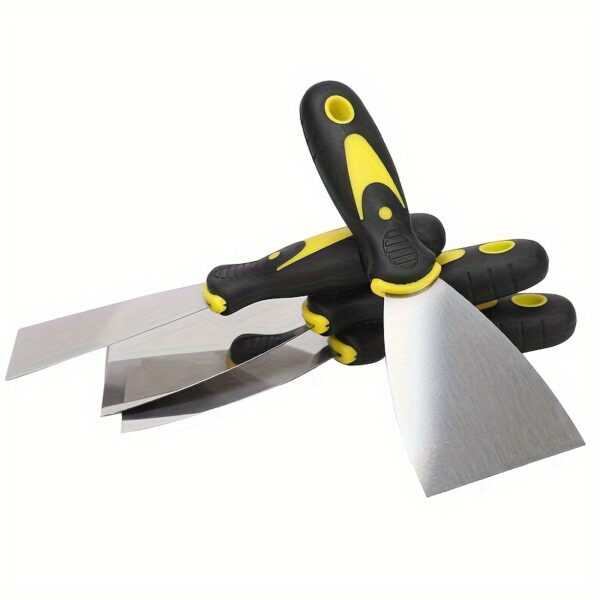 4pcs oil ash knife set, cleaning shovel 2-inch, 3-inch, 4-inch, 5-inch plaster knife set, adhesive knife tool for repairing dry walls, removing wallpaper, applying oil ash, plaster, cement, repairing cracks, filling holes, scraping paint, deleting wallpap