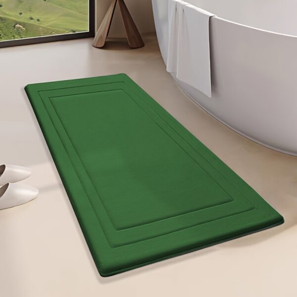 1pc Vintage-Inspired Memory Foam Bath Mat - Non-Slip, Absorbent, Cushioned Floor Mat for Kitchen, Bathroom, Bedroom, Laundry Room - Rectangular Polyester Blend Area Rug with Geometric Pattern, Perfect Gift for Women, Mom, Daughter, Bathroom Mat | Vintagei - Image 21