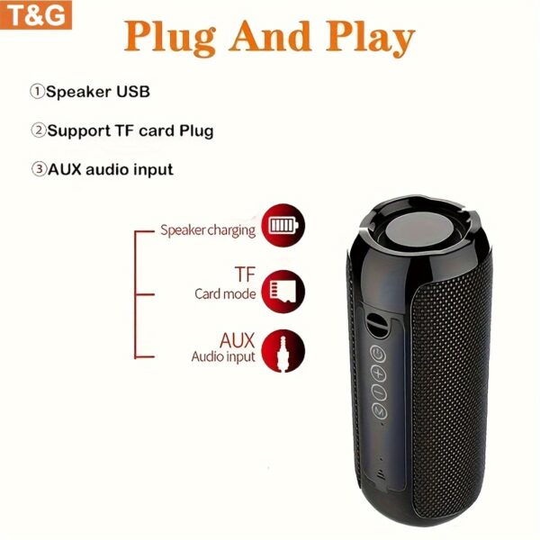 TG-117 BT Speakers, MusiBaby Speaker, Portable, TFFlach Drive Data Read, Wireless Speaker, Bt 5.3, Loud Stereo, Booming Bass-Charge Speakers For More Louder Volume And Longer Service Lifetimes - Image 4