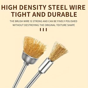 1/2pcs Electric File Brushes, Copper Wire Buffing Wheels, Rust Removal Polish Cup Brushes, Nail Art Manicure Tool, Odorless Cleaning Brushes for Electric Drill