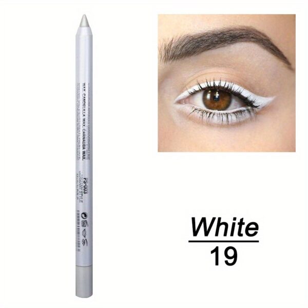 14-Color Colourful Eyeliner Pen, High Pigmented Pearly Glitter Shimmer Metallic Finish, Smokey Punk Gothic Style Eyeliner, Long Lasting Waterproof Eyeliner Stick For Music Festival - Image 17
